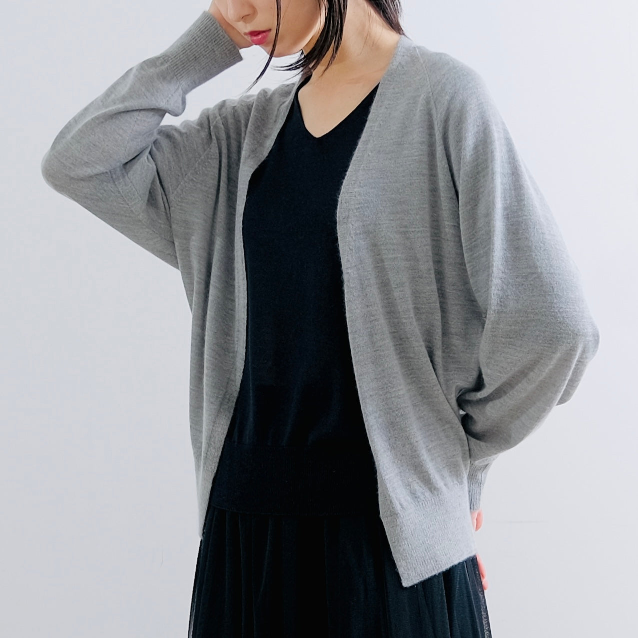 STH  カシミヤシルク トッパーカーディガン