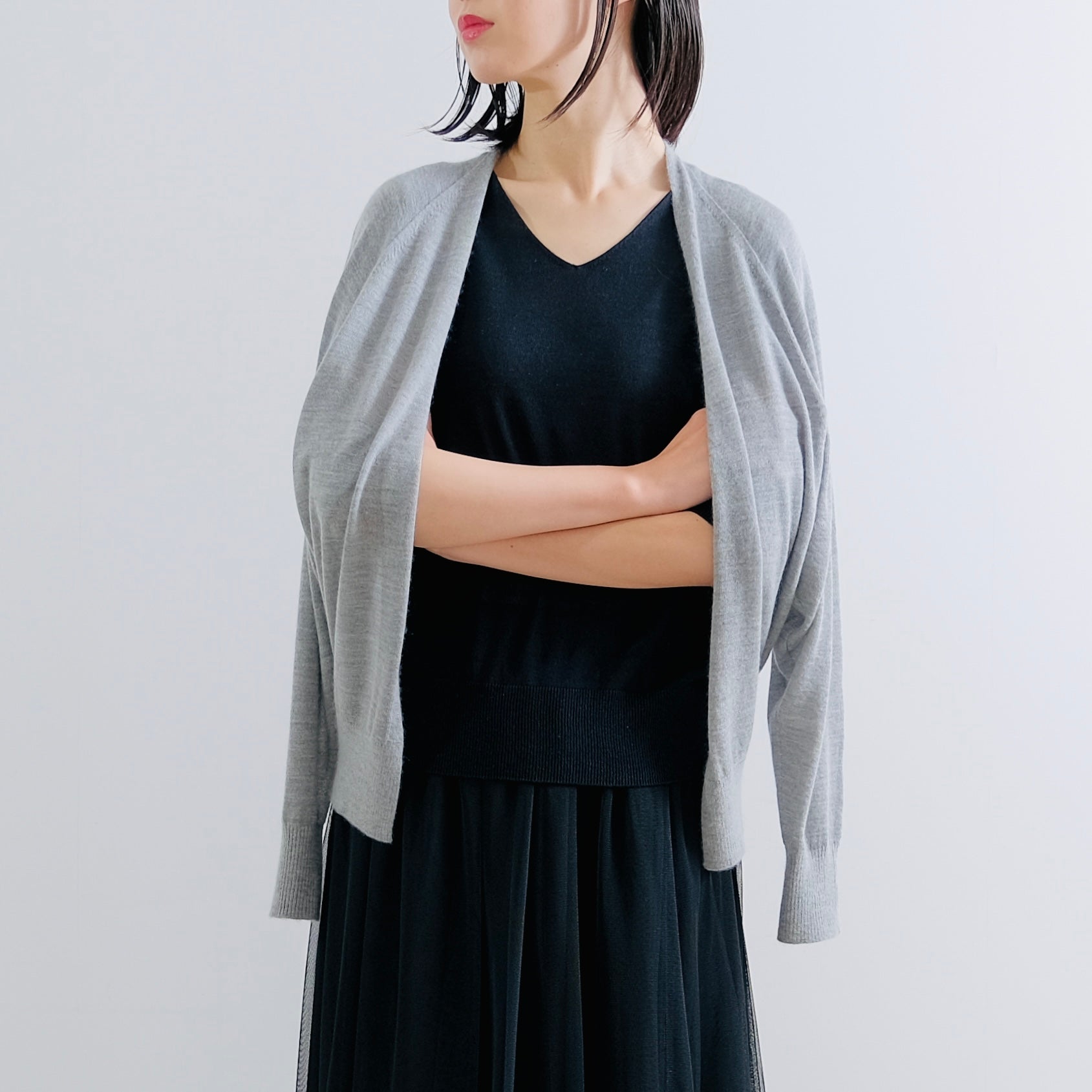 STH  カシミヤシルク トッパーカーディガン