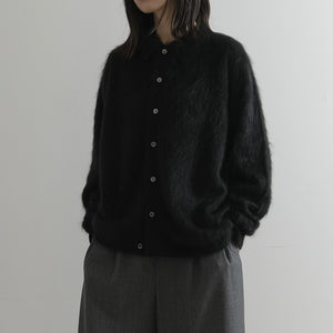 SAPNAA ファーカシミヤ ポロカーディガン