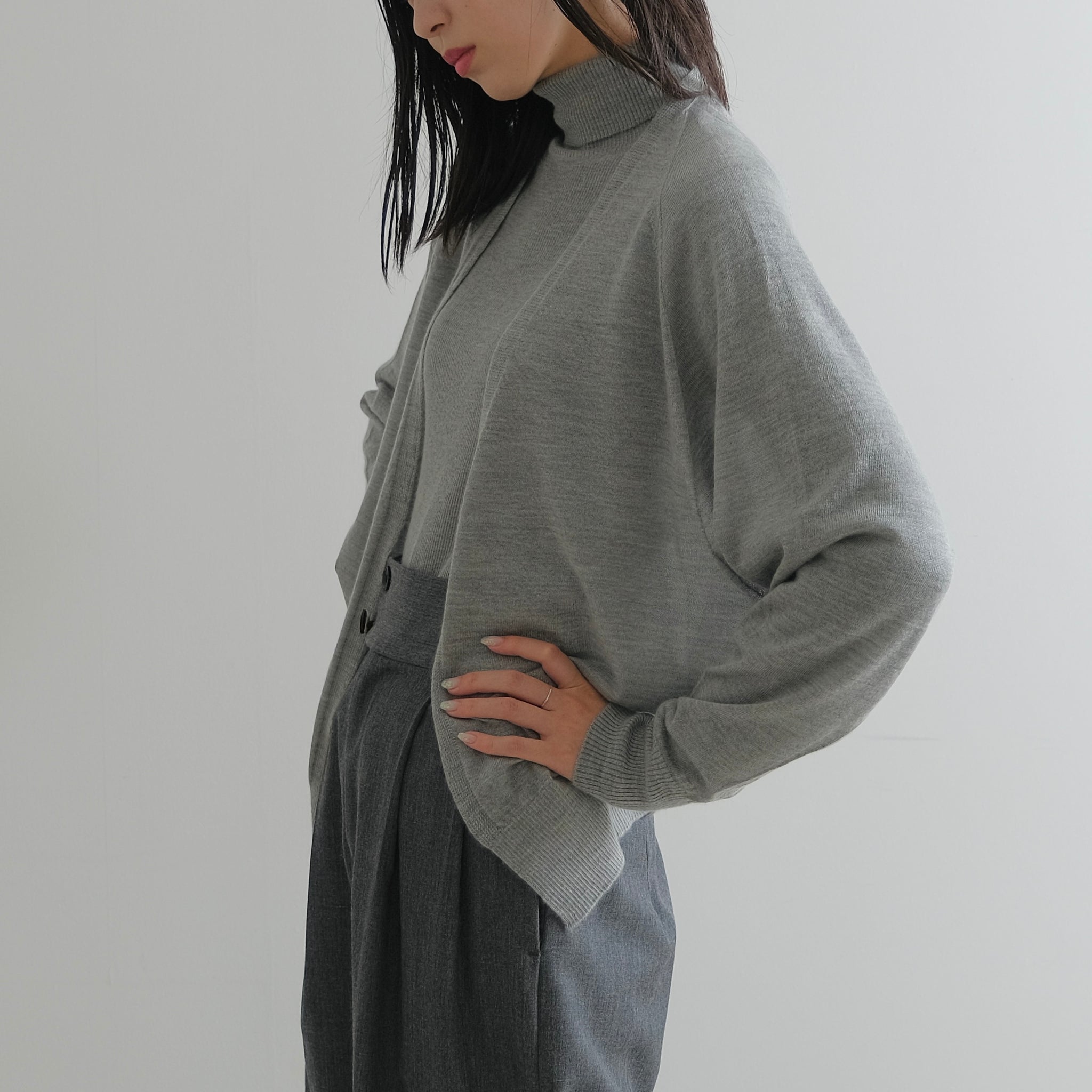 STH  カシミヤシルク トッパーカーディガン
