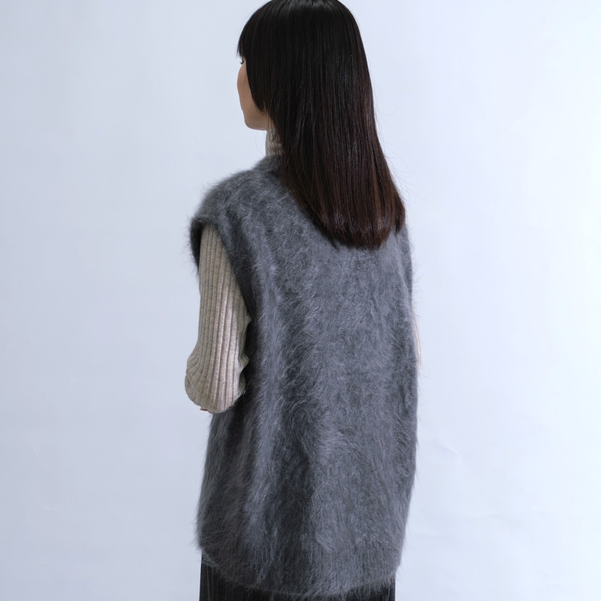 SAPNAA ファーカシミヤ ベスト