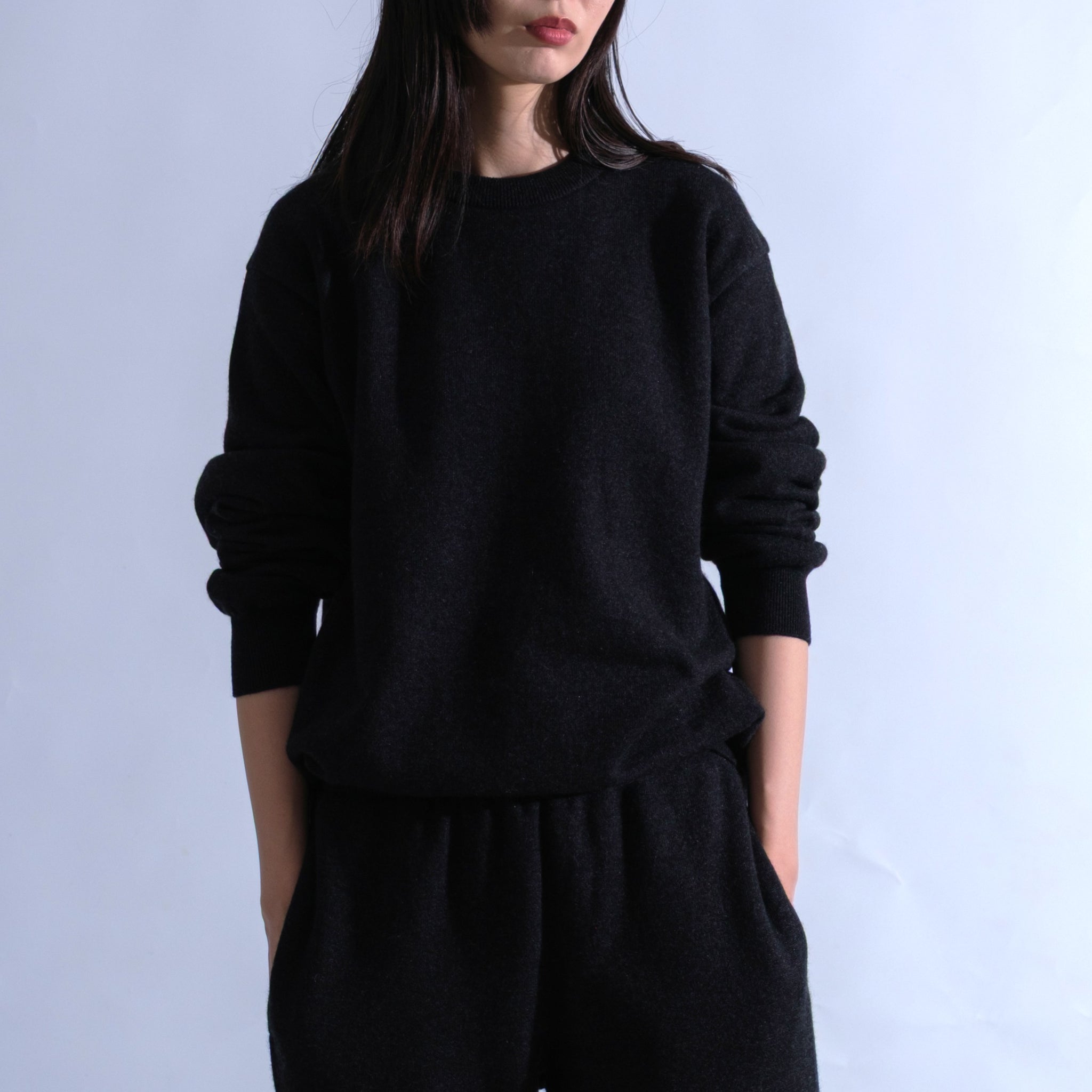 SPUMA55 カシミヤシルクパイル編みプルオーバー