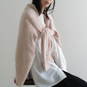SAPNAA ファーカシミヤ カーディガン 7GG