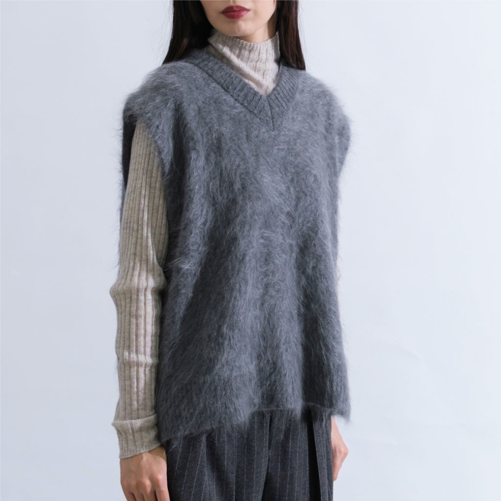 SAPNAA ファーカシミヤ ベスト