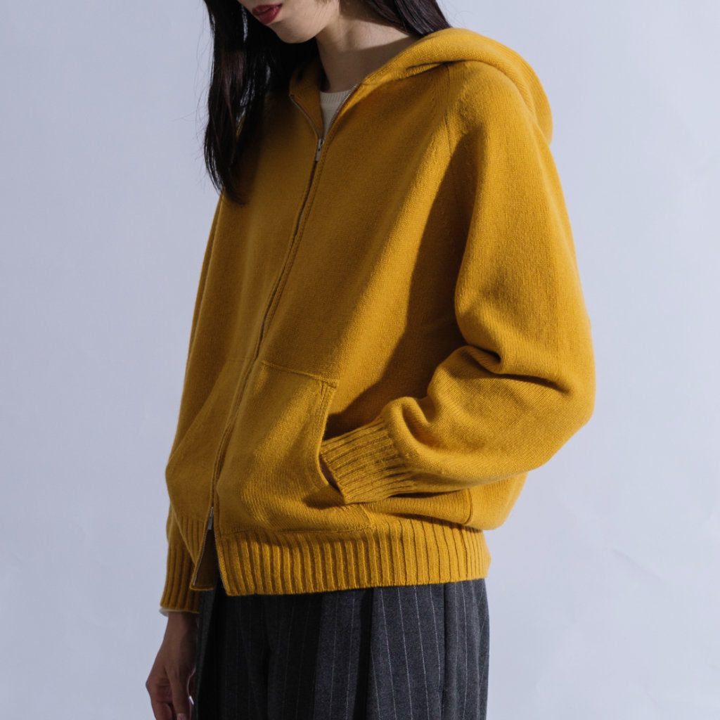 AMANDA カシミヤ フーディジャケット