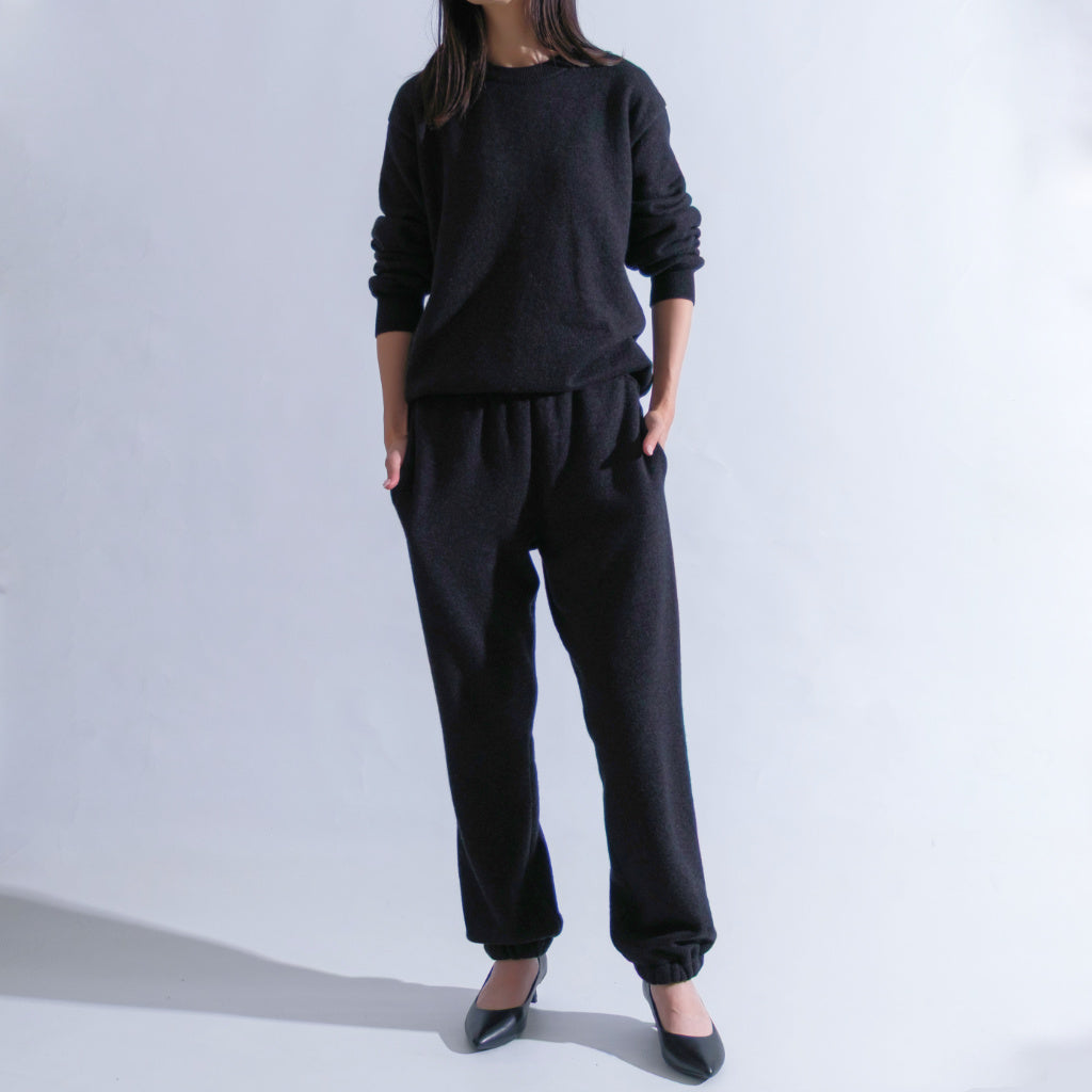 SPUMA55 カシミヤシルクパイル編みプルオーバー