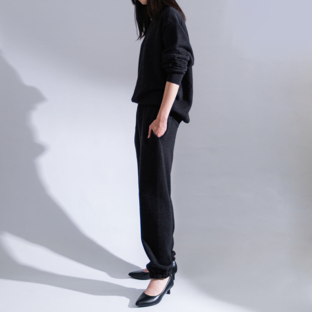 SPUMA55 カシミヤシルクパイル編みプルオーバー