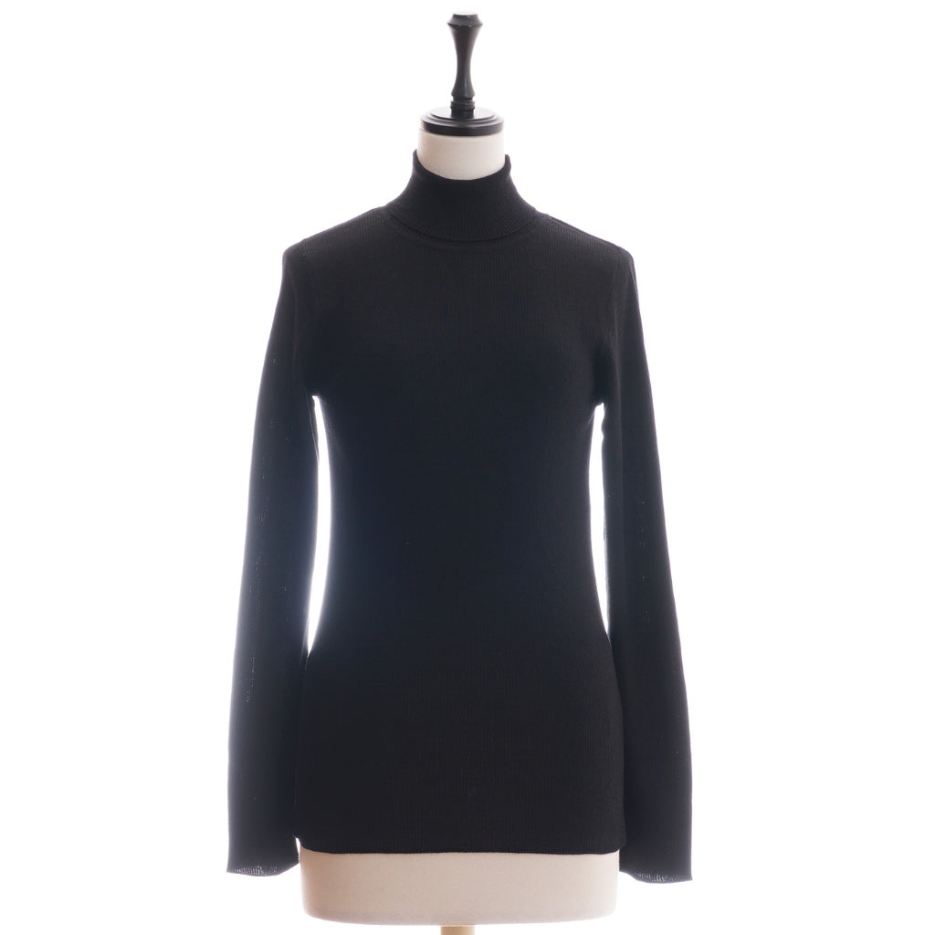 STH  カシミヤシルク タートルネックリブプルオーバー
