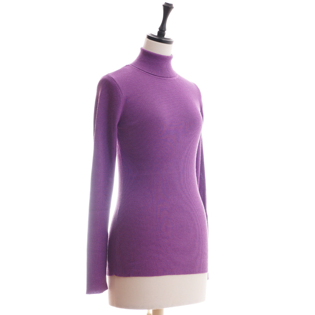 STH  カシミヤシルク タートルネックリブプルオーバー