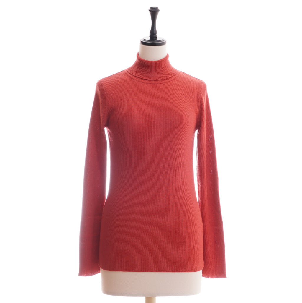 STH  カシミヤシルク タートルネックリブプルオーバー