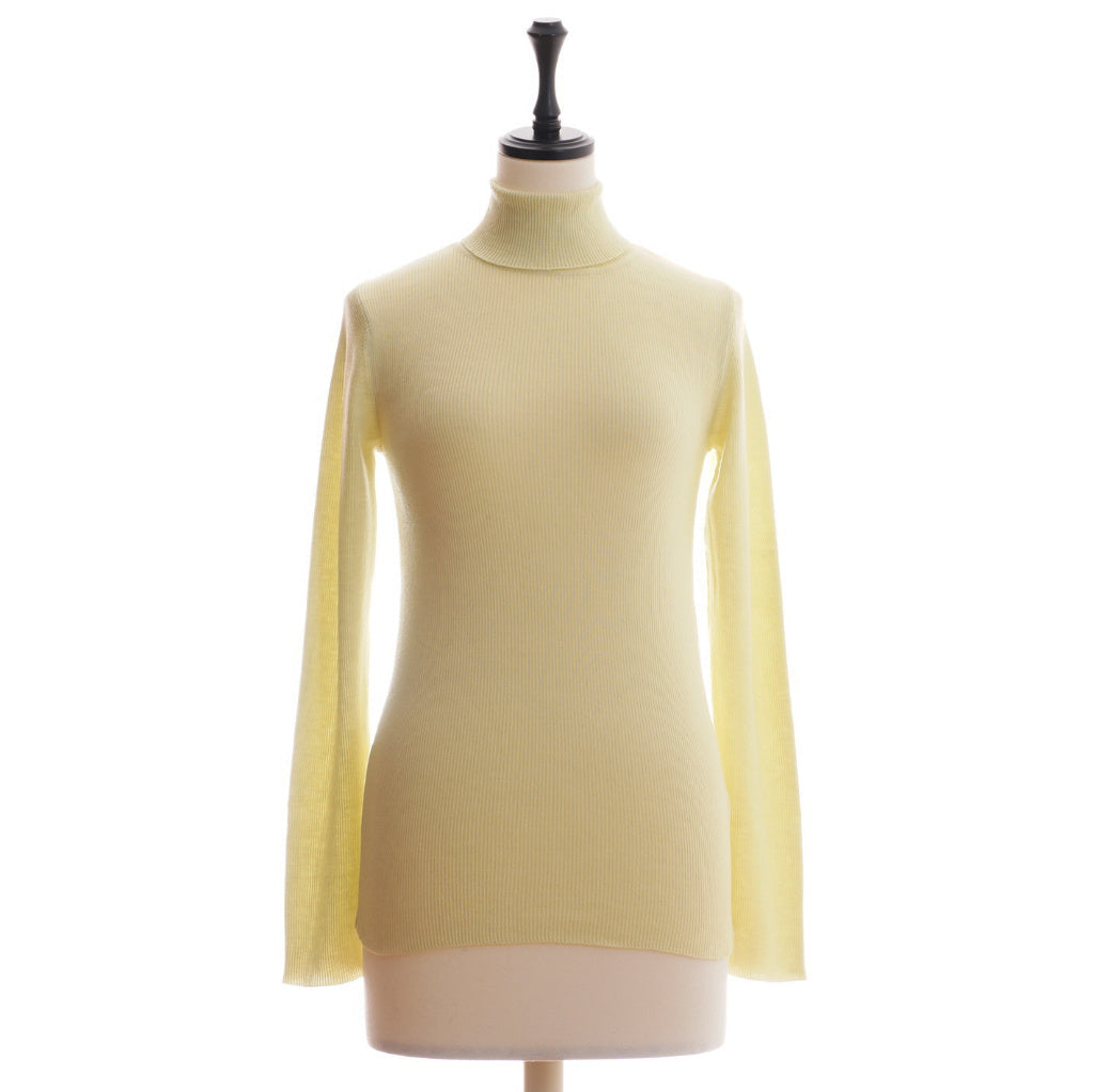 STH  カシミヤシルク タートルネックリブプルオーバー