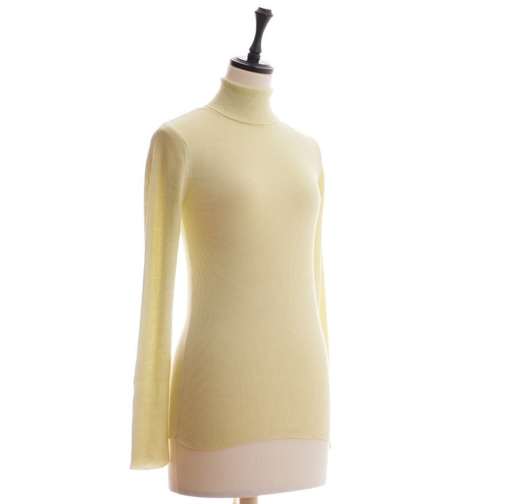 STH  カシミヤシルク タートルネックリブプルオーバー