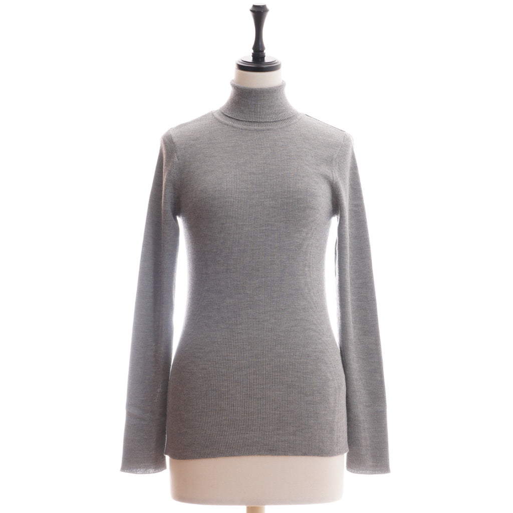 STH  カシミヤシルク タートルネックリブプルオーバー