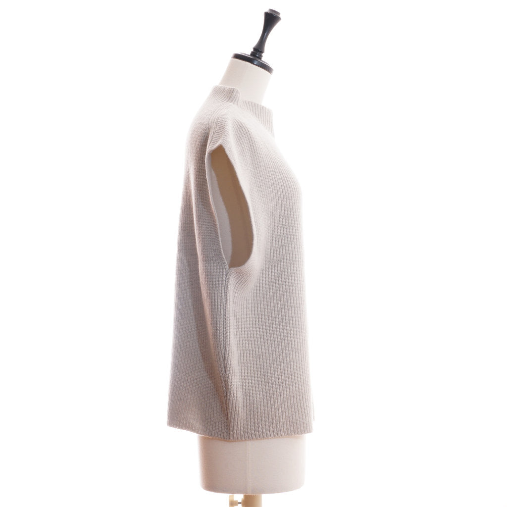 AMANDA カシミヤ 片畦編み ベスト