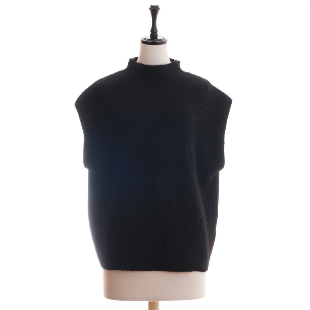 AMANDA カシミヤ 片畦編み ベスト