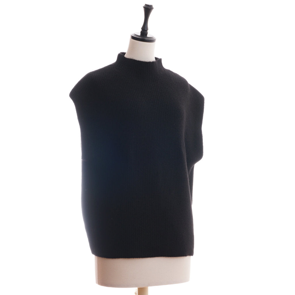 AMANDA カシミヤ 片畦編み ベスト