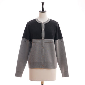 CAPRI ウール カラーブロック カーディガン