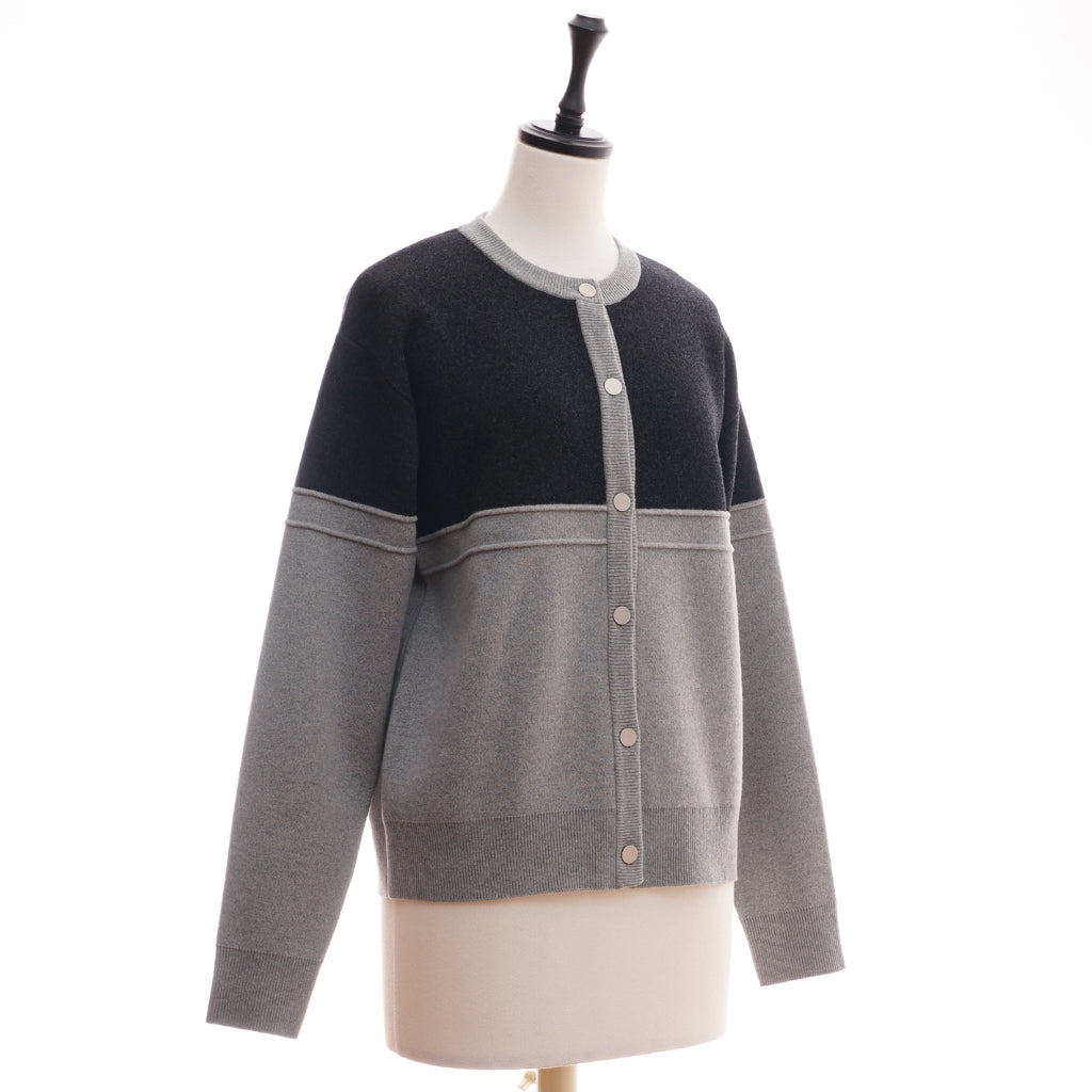 CAPRI ウール カラーブロック カーディガン