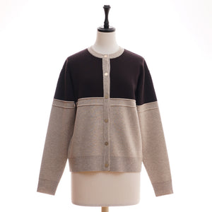 CAPRI ウール カラーブロック カーディガン