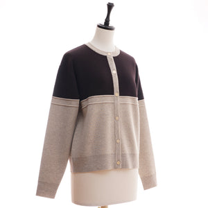 CAPRI ウール カラーブロック カーディガン