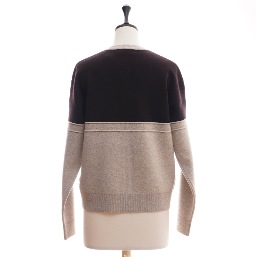 CAPRI ウール カラーブロック カーディガン