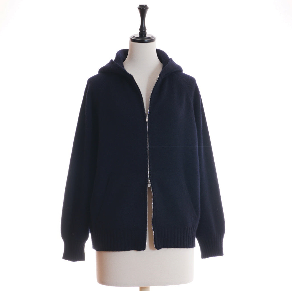 AMANDA カシミヤ フーディジャケット