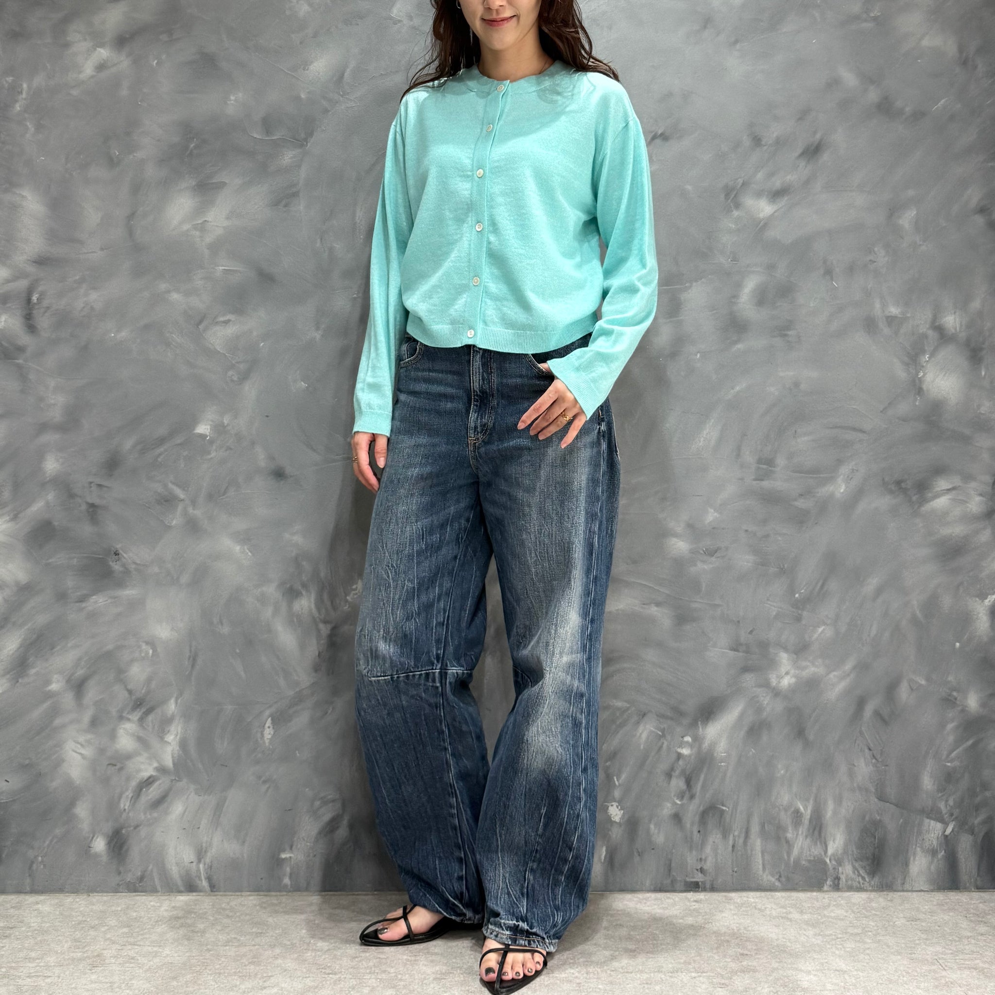 AUREA カシミヤコットン 2way カーディガン