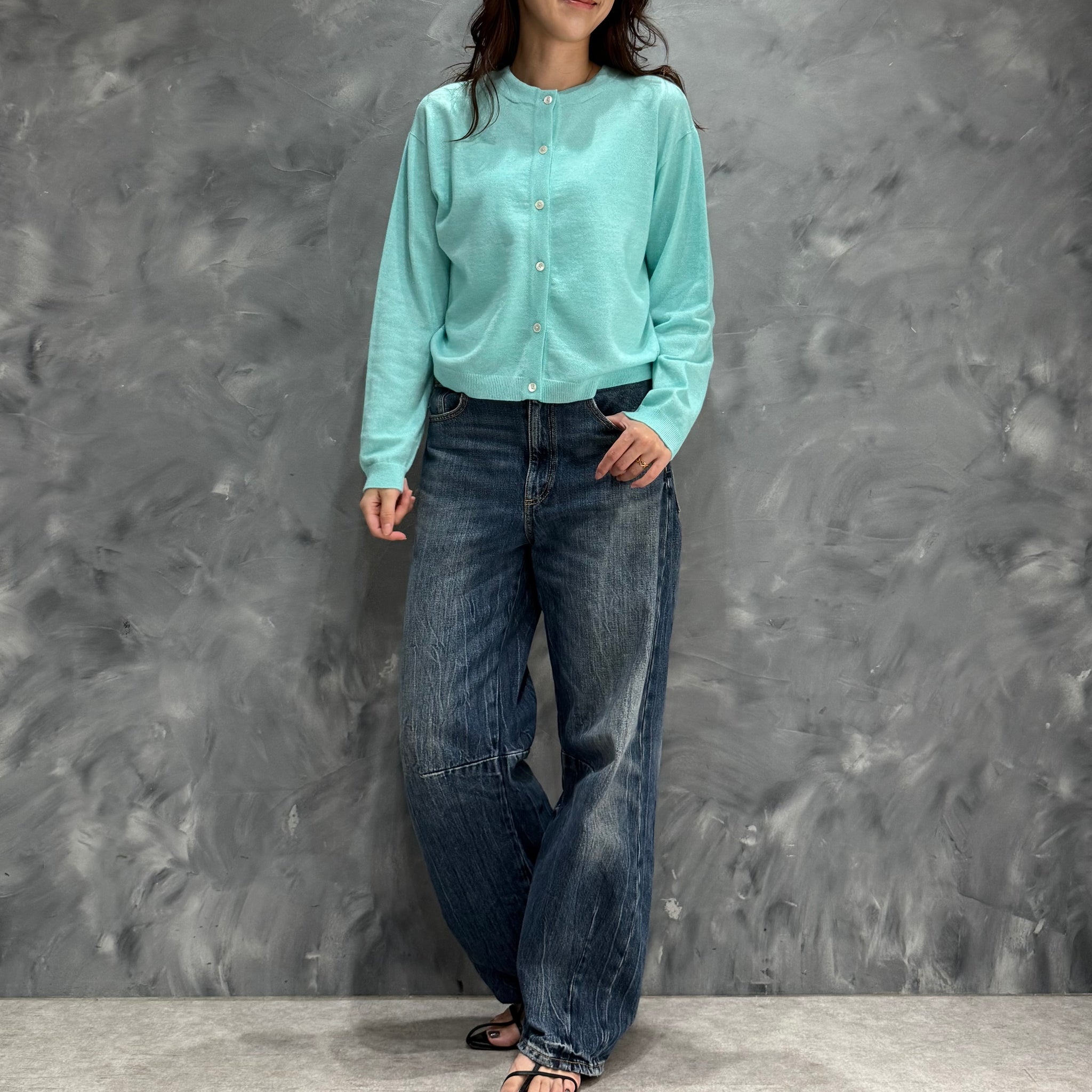 AUREA カシミヤコットン 2way カーディガン