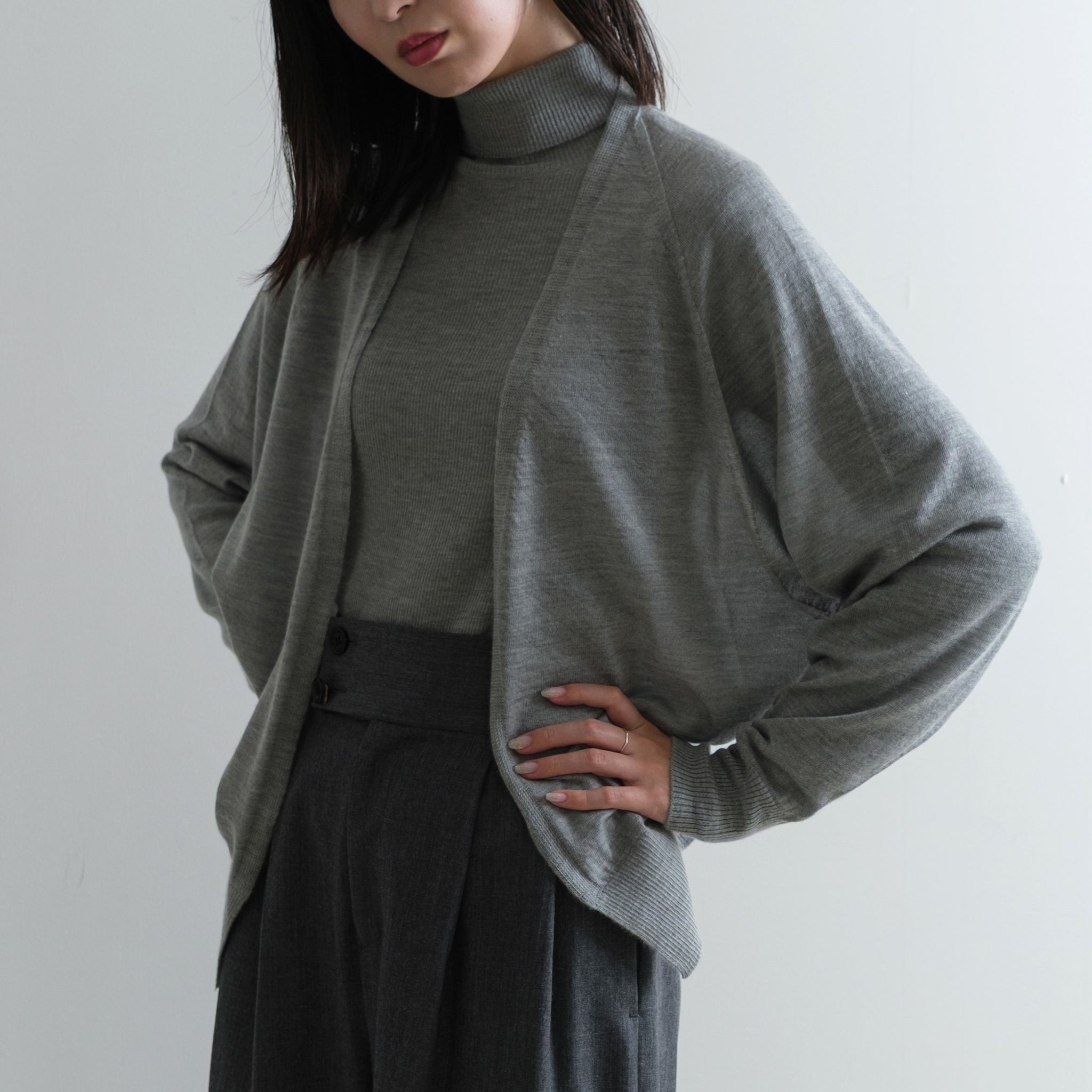 STH  カシミヤシルク トッパーカーディガン