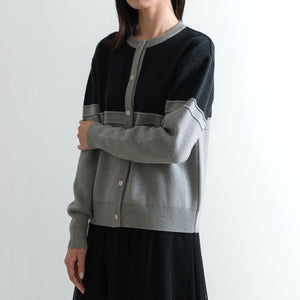 CAPRI ウール カラーブロック カーディガン