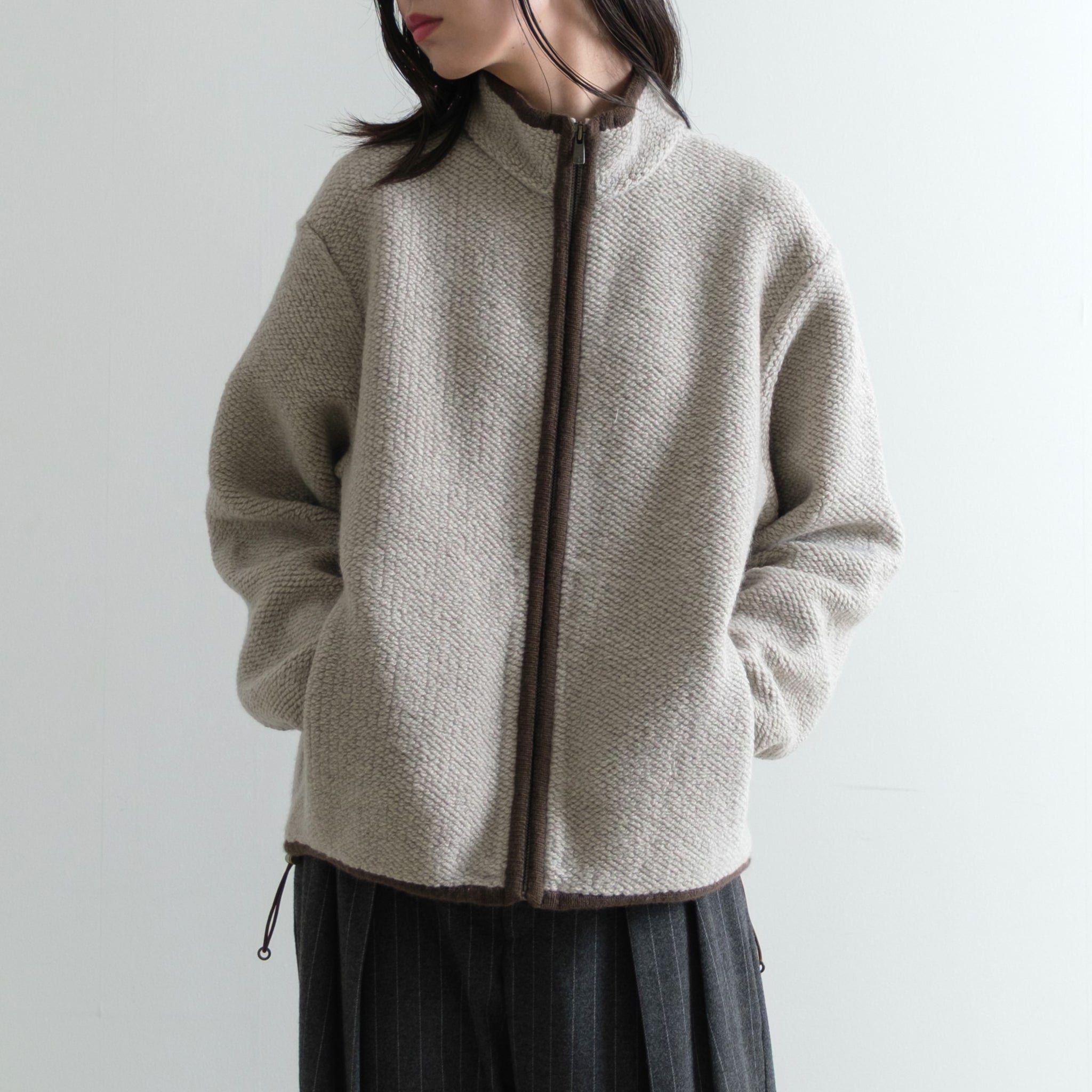 OLBIA カシミヤ混 パイル編み ジャケット