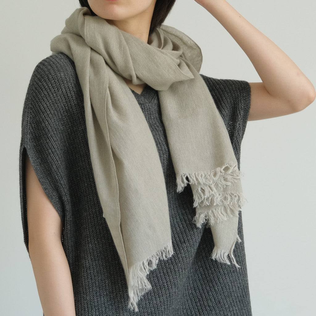 Itoi KIYA cashmere linen stole [Flax Linen 52% Cashmere 48%]