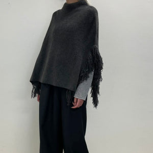 Baby Cashmere 贅沢リブポンチョ