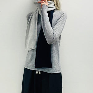 Baby Cashmere 配色マフラー