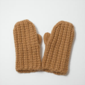 Baby Cashmere hand-knitted mittens